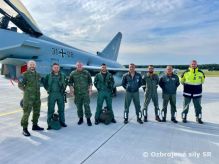 Lietadl Eurofighter Typhoon na leteckej zkladni Kuchya