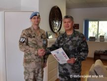 Ocenenie prslunka Vojenskej polcie na zver psobenia v opercii UNFICYP